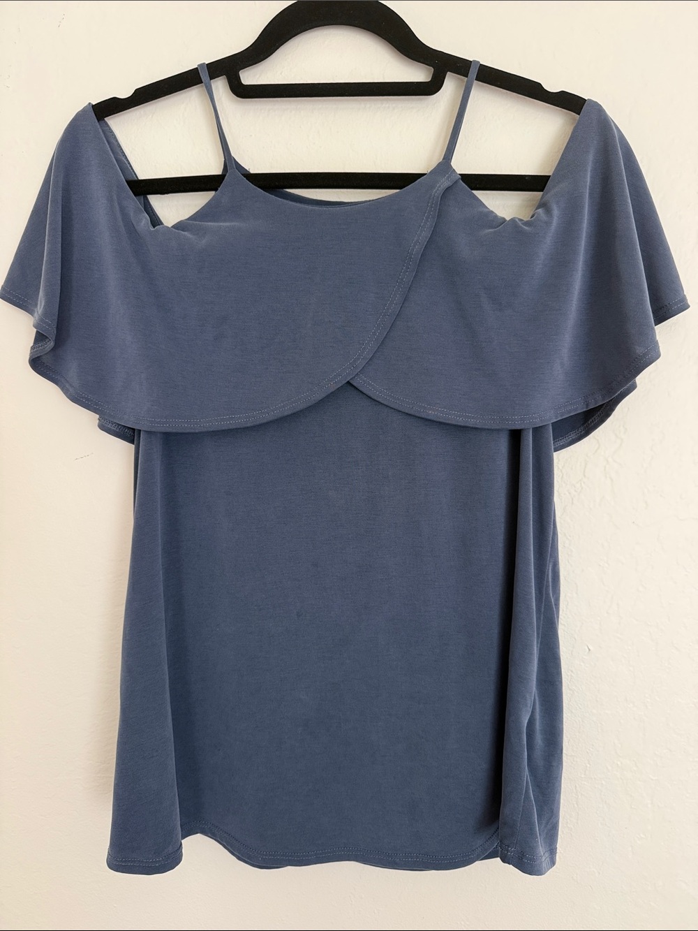 Off-Shoulder Top in Slate Blue